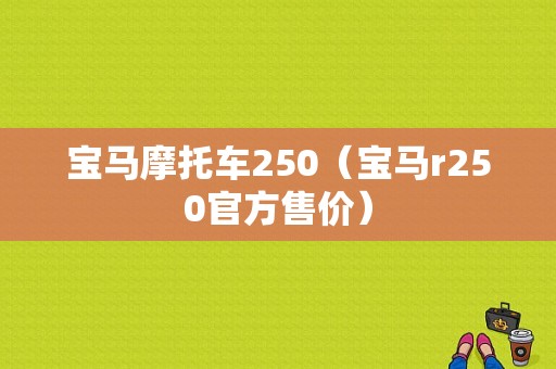 宝马摩托车250（宝马r250官方售价）